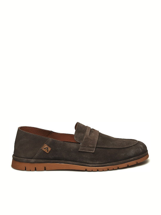 Ambitious Men's Suede Moccasins Brown 11372-1580AM