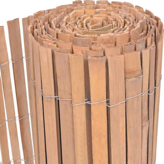 vidaXL Bamboo Fencing Bamboo with Half Wood 1x6m