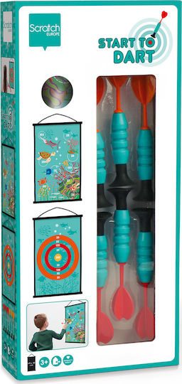 Scratch Europe Set mit Ziel & Darts Kinder Magnetisches Ziel 2 Seiten mit 6 Darts - Abgrund