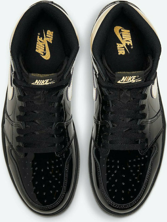Air  1 Retro High OG Мъжки Ботуши Black / Metallic Gold