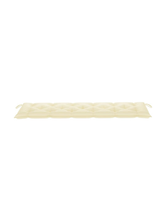 vidaXL Wasserdichtes Gartenstuhlkissen für Sitzbank Cremé 180x50cm