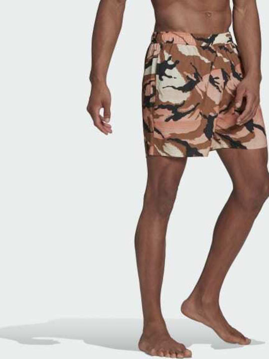 Short-length Graphic Herren Badebekleidung Shorts Wild Brown / Hazy Copper Tarnfarben