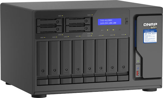 QNap TVS-h1288X-W1250-16G NAS Tower with 8 slots for HDD/SSD and 4 Ethernet ports