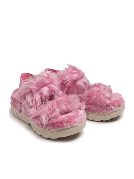 Fluff Sugar Γυναικεία Σανδάλια Flatforms Ροζ
