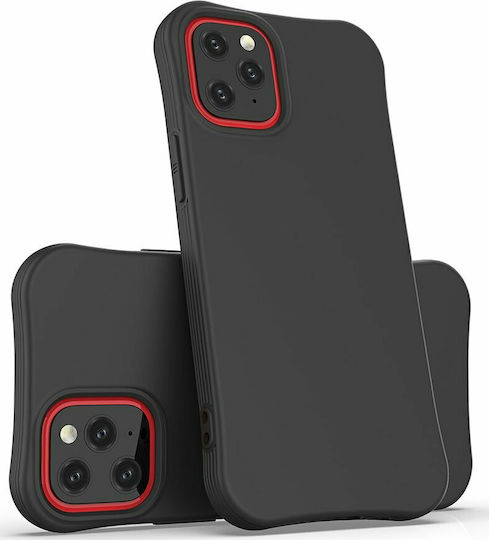 Hurtel Soft Touch Umschlag Rückseite Silikon Rosa (iPhone 12 mini)