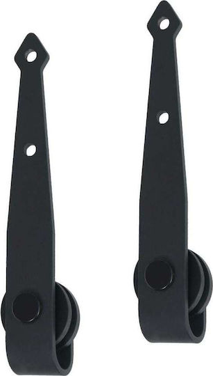 vidaXL Sliding Door Mechanism For Door 152cm Black