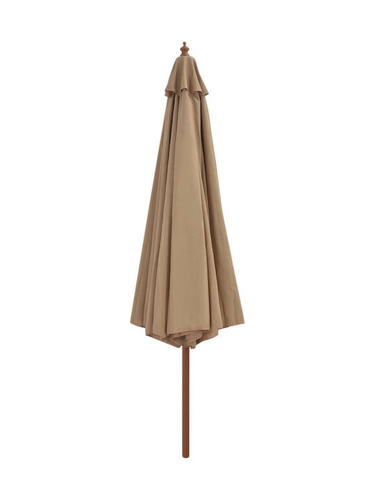 Umbrelă Rotundă Din Lemn Bej Φ3.5m