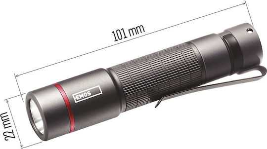 Emos Taschenlampe LED IP65 mit maximaler Helligkeit 170lm Ultibright 60 Grau