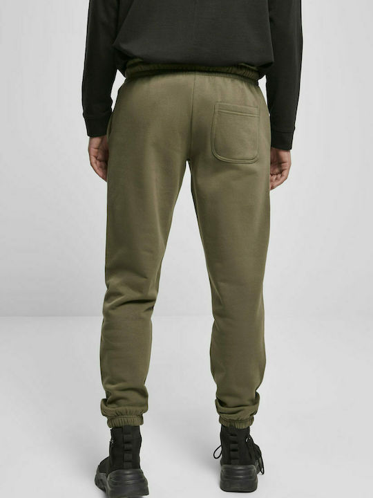 Urban Classics TB4418 Men's Sweatpants with Rubber Dark Olive