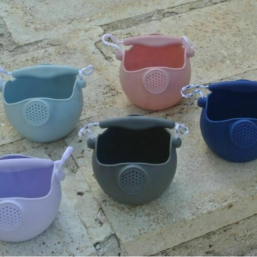 Scrunch Silicone Beach Watering Can Blue