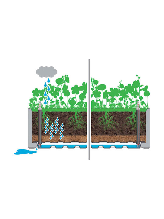 vidaXL Self-watering Planter Box Plastic Brown 43cm.