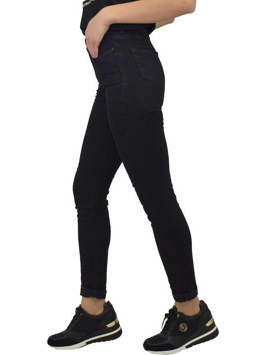 Berlin High Waist Women's Jean Trousers Black