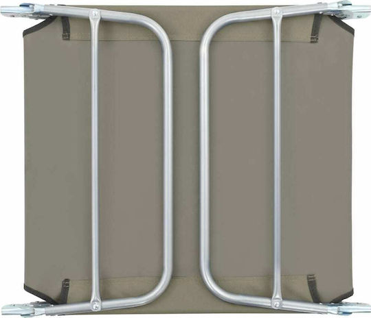 vidaXL Foldable Steel Beach Sunbeds Brown 182x56x24.5cm 2pcs