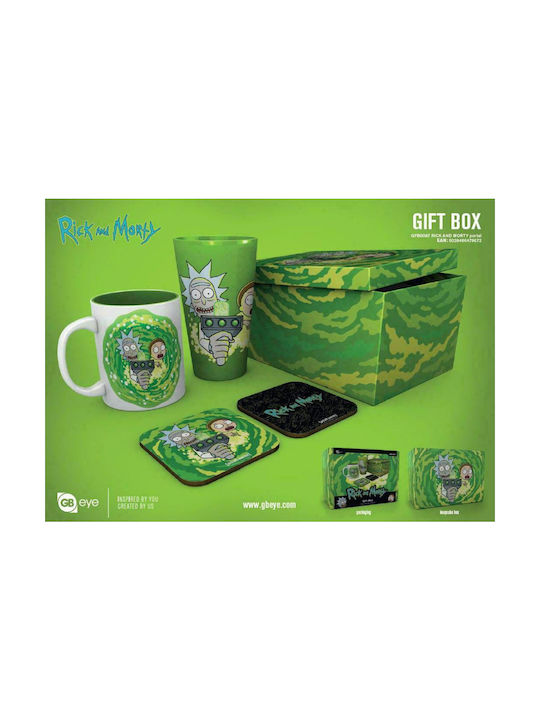 GB eye Rick & Morty Portal Gift Box Cană Ceramică Verde 1buc