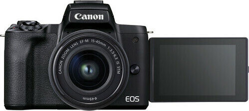 Canon EOS M50 Mark II Mirrorless Φωτογραφική Μηχανή Kit (EF-M 15-45mm F3.5-6.3 IS STM) Μαύρη