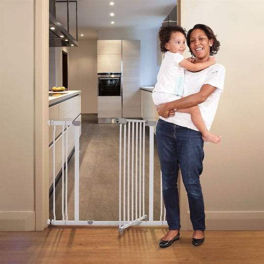 Dreambaby Ava Foldable Security Door Simple Placement made of Metal in White Color 81x76cm 1pcs