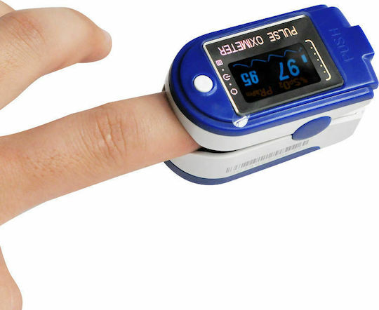Contec CMS50D Fingertip Pulse Oximeter Blue