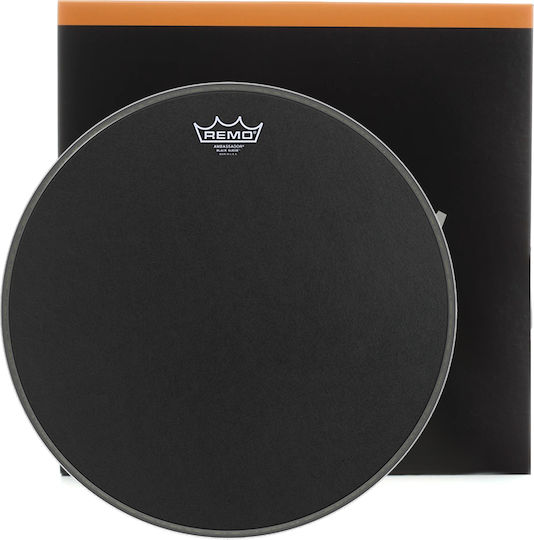 Remo Ambassador Black Suede Дърмо за Барабани 13"