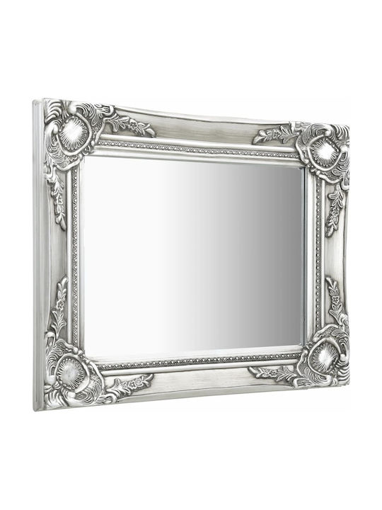 vidaXL Wall Mirror with Silver Wooden Frame 40x50cm 1pcs