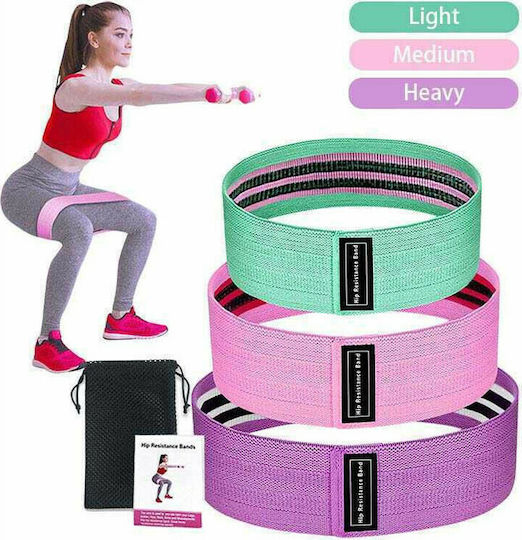 Loop Resistance Bands Set 3pcs Multicolour 3 Επιπέδων