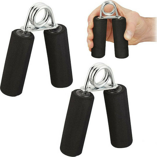 Relaxdays 2 Handmuskel-Stärkungsgriffe 2Stück mit Widerstand bis 40kg Schwarz