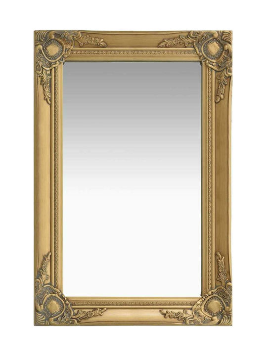 vidaXL Wall Mirror with Gold Wooden Frame 40x60cm 1pcs