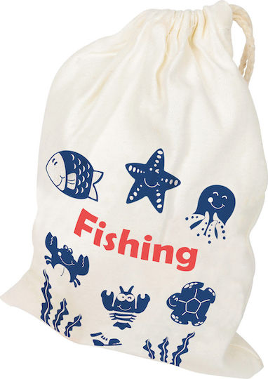 Small Foot Wooden Fishing Game Magnetic Fishing In Pouch Various Designs 1pc