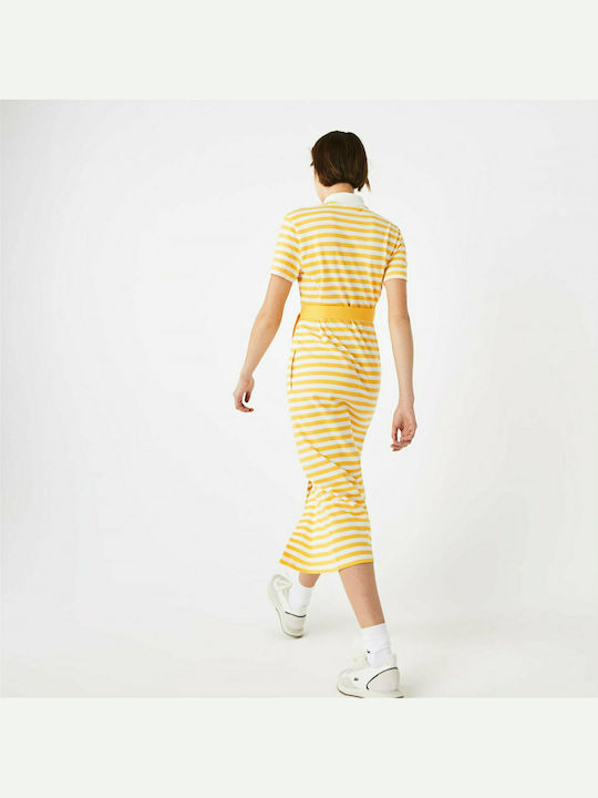 Lacoste Maxi Shirt Dress Dress Yellow