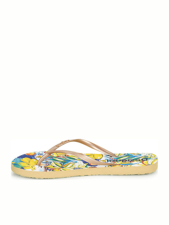 Tropicuban Frauen Flip Flops in Gelb Farbe