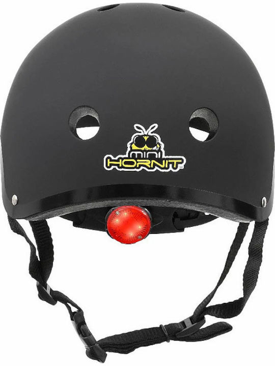 Hornit Lids Kinderfahrrad- / Rollerhelme Fahrrad BMX Schwarz mit integrierter LED-Lampe Schwarz