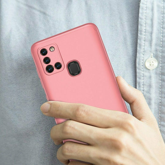 GKK 360 Full Cover Πλαστικό Ροζ Χρυσό (Galaxy A21s)