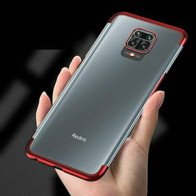 Hurtel Gel TPU Electroplating Frame Coperta din spate Silicon Roșu (Redmi Note 9)