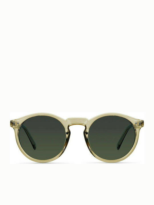 Meller Kubu Sunglasses with Sand Olive Plastic Frame and Green Lens