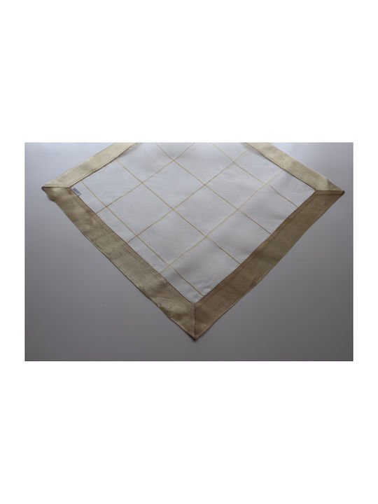 Mc Decor Καρέ Τραπεζομάντηλο Σετ 5τμχ 197 Μπεζ 120x120εκ.