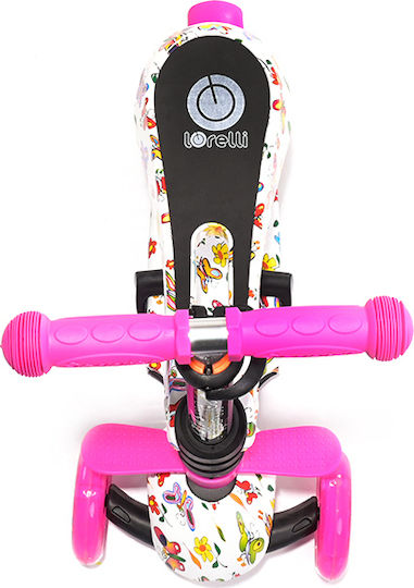 Lorelli Kids Scooter Foldable Smart 2021 3-Wheel with Seat for 3+ Years Pink