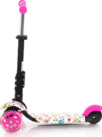 Lorelli Kids Scooter Foldable Smart 2021 3-Wheel with Seat for 3+ Years Pink