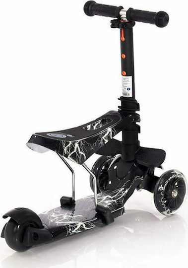 Lorelli Kids Scooter Foldable Smart 2021 3-Wheel with Seat for 3+ Years Black