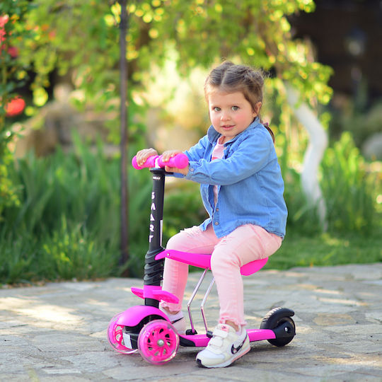 Lorelli Kids Scooter Foldable Smart 2021 3-Wheel with Seat for 3+ Years Red