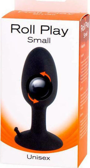Seven Creations Roll Play Anal Plug Small Πρωκτική Σφήνα Small Black 8cm