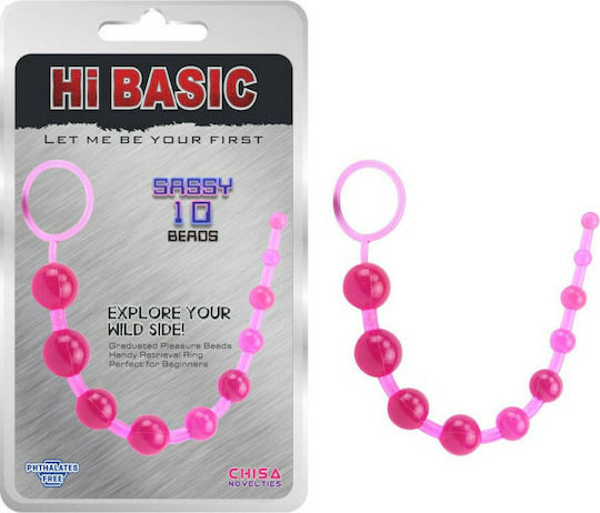 Chisa Novelties Hi-Basic Sassy Anal Beads Anal Perlen Pink 30cm