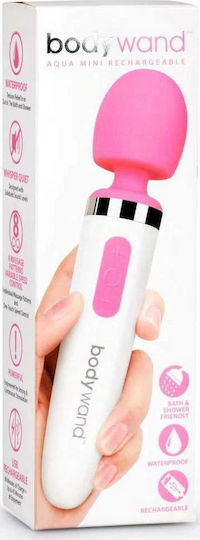 Bodywand Aqua Mini Rechargeable Silicone Wand Massager Vibrator Masaj cu Telecomandă 15.9cm Roz