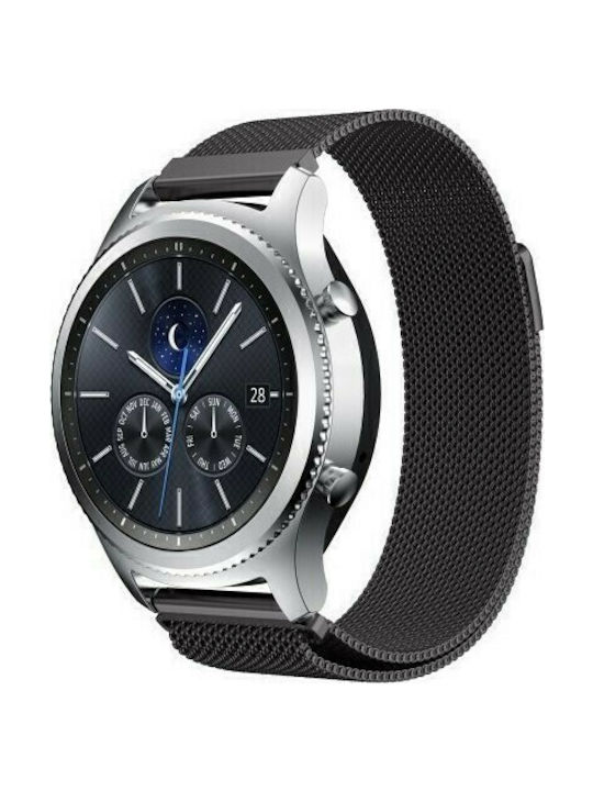 Milanese Armband Rostfreier Stahl Schwarz (Galaxy Watch (46mm) / Gear S3)