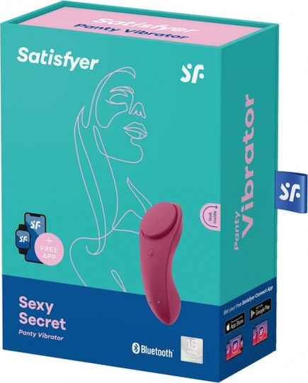 Satisfyer Sexy Secret Panty Vibrator Клитор Вибратор с Дистанционно Управление 8.2см Червен