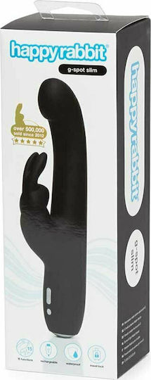 Happy Rabbit G-spot Slim Δονητής Rabbit 24cm Black