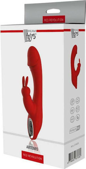 Dream Toys Red Revolution Artemis Δονητής Rabbit 21cm Κόκκινος