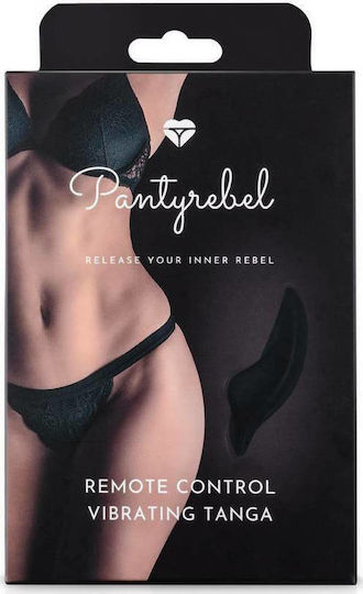 Easytoys Pantyrebel Vibrating Tanga Thong Vibrator for Couples with Remote Control 9cm Black