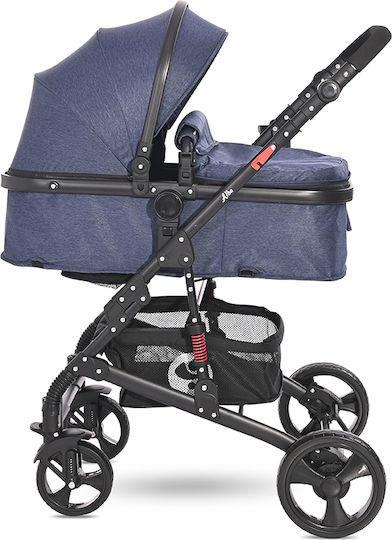 Lorelli Alba 2 in 1 Reversible 2 in 1 Baby Stroller Suitable for Newborn Jean Blue 11.15kg