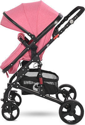 Lorelli Alba 3 in 1 Adjustable 3 in 1 Baby Stroller Suitable for Newborn Candy Pink 11.15kg