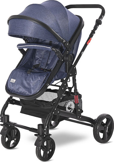 Lorelli Alba 2 in 1 Reversible 2 in 1 Baby Stroller Suitable for Newborn Jean Blue 11.15kg
