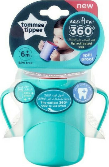 Tommee Tippee Baby Cup Easiflow 360° made of Plastic Turquoise 200ml for 6m+m+